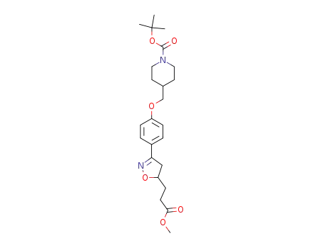 4-{4-[5-(2-Methoxycarbonyl-ethyl)-4,5-dihydro-isoxazol-3-yl]-phenoxymethyl}-piperidine-1-carboxylic acid tert-butyl ester