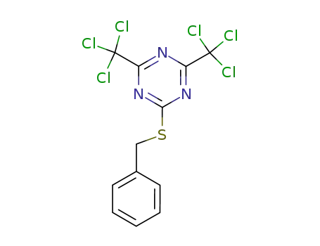 Molecular Structure of 5516-51-8 (2-Benzylthio-4,6-bis(trichloromethyl)-1,3,5-triazine)