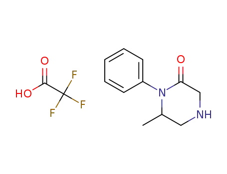 3-methyl-5-oxo-4-phenyl-piperazin-1-ium trifluoroacetate