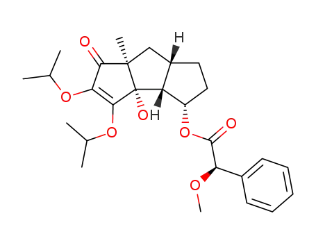 (R)-Methoxy-phenyl-acetic acid (3S,3aR,3bS,6aS,7aS)-3b-hydroxy-4,5-diisopropoxy-6a-methyl-6-oxo-2,3,3a,3b,6,6a,7,7a-octahydro-1H-cyclopenta[a]pentalen-3-yl ester