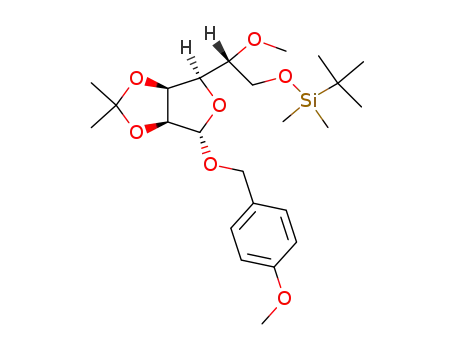 tert-Butyl-{(R)-2-methoxy-2-[(3aS,4R,6S,6aS)-6-(4-methoxy-benzyloxy)-2,2-dimethyl-tetrahydro-furo[3,4-d][1,3]dioxol-4-yl]-ethoxy}-dimethyl-silane