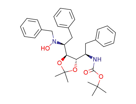 (2S,3S,4S,5R)-2-N-benzylhydroxylamine-5-tert-butoxycarbonylamine-1,6-diphenyl-3,4-O-isopropylidene-3,4-hexanediol