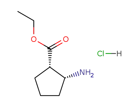Molecular Structure of 142547-15-7 (ETHYL CIS-2-AMINO-1-CYCLOPENTANE CARBOXYLATE HYDROCHLORIDE, 99)