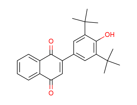 Molecular Structure of 135979-30-5 (1,4-Naphthalenedione, 2-[3,5-bis(1,1-dimethylethyl)-4-hydroxyphenyl]-)