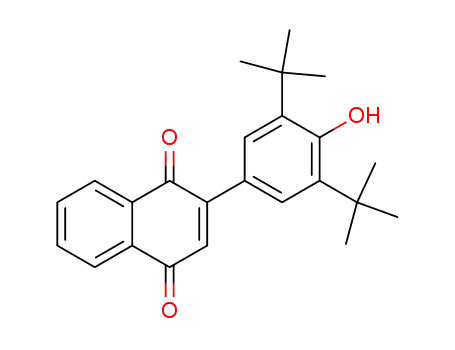 Molecular Structure of 135979-30-5 (1,4-Naphthalenedione, 2-[3,5-bis(1,1-dimethylethyl)-4-hydroxyphenyl]-)