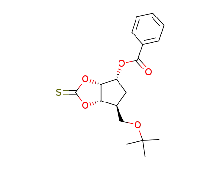 (1aS,3aS,4R,6S)-4-benzoyloxy-(6-tert-butoxymethyl)-3a,4,5,6,6a-tetrahydrocyclopenta-1,3-dioxole-2-thione