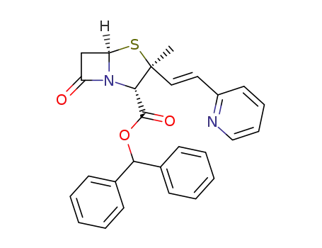 Benzhydryl (E)-(2S,3S,5R)-3-methyl-3-(2-pyridin-2-yl-vinyl)-7-oxo-4-thia-1-aza-bicyclo [3.2.0]heptane-2-carboxylate