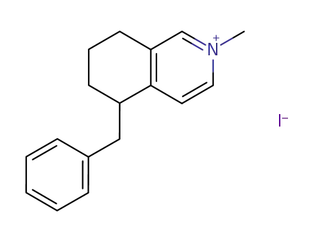 Isoquinolinium, 5,6,7,8-tetrahydro-2-methyl-5-(phenylmethyl)-, iodide