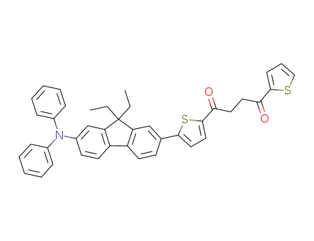 Molecular Structure of 1047649-09-1 (1-(5-(7-diphenylamino-9,9-diethyl-9H-fluoren-2-yl)-thiophen-2-yl)-4-(thiophen-2-yl)-1,4-butanedione)
