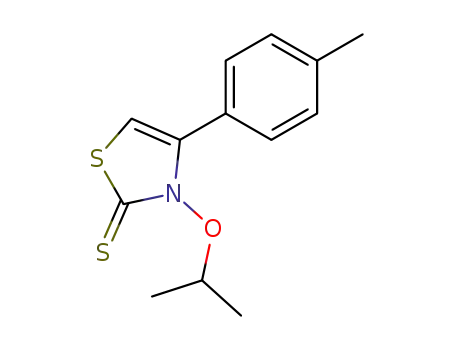 Molecular Structure of 220222-34-4 (3-Isopropoxy-4-p-tolyl-3H-thiazole-2-thione)