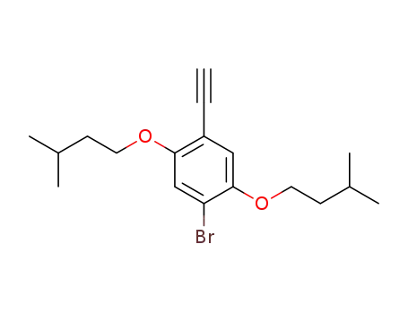 Molecular Structure of 194015-33-3 (Benzene, 1-bromo-4-ethynyl-2,5-bis(3-methylbutoxy)-)