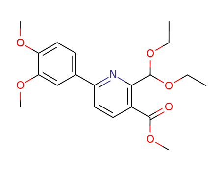 2-diethoxymethyl-6-(3,4-dimethoxy-phenyl)-nicotinic acid methyl ester