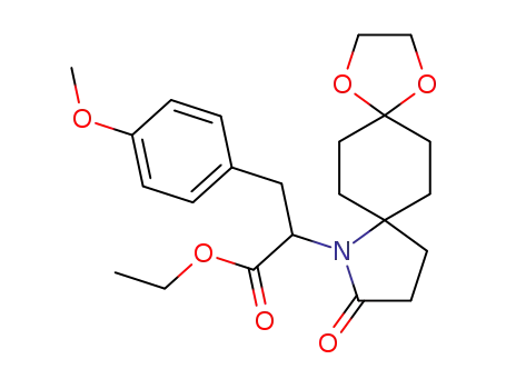 (S)-3-(4-Methoxy-phenyl)-2-(10-oxo-1,4-dioxa-9-aza-dispiro[4.2.4.2]tetradec-9-yl)-propionic acid ethyl ester