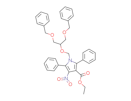 1-(2-Benzyloxy-1-benzyloxymethyl-ethoxymethyl)-4-nitro-2,5-diphenyl-1H-pyrrole-3-carboxylic acid ethyl ester