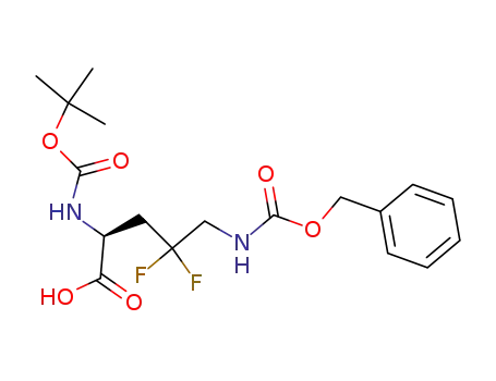5-benzyloxycarbonylamino-2-<i>tert</i>-butoxycarbonylamino-4,4-difluoro-pentanoic acid