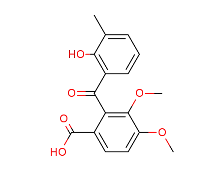 Molecular Structure of 55288-64-7 (2-(2-hydroxy-3-methyl-benzoyl)-3,4-dimethoxy-benzoic acid)
