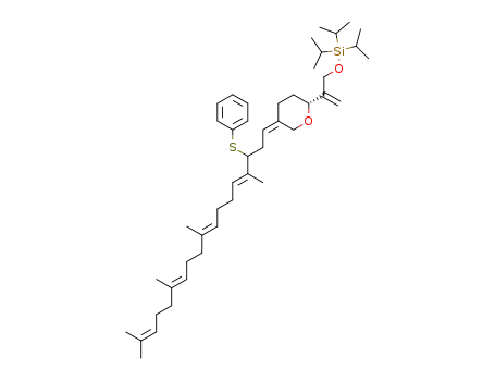 Triisopropyl-(2-{(R)-5-[(4E,8E,12E)-4,9,13,17-tetramethyl-3-phenylsulfanyl-octadeca-4,8,12,16-tetraen-(Z)-ylidene]-tetrahydro-pyran-2-yl}-allyloxy)-silane