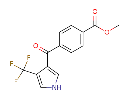 Molecular Structure of 189287-36-3 (Benzoic acid, 4-[[4-(trifluoromethyl)-1H-pyrrol-3-yl]carbonyl]-, methyl
ester)