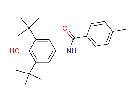 Molecular Structure of 178487-47-3 (N-(3,5-di-tert-butyl-4-hydroxyphenyl)-4-methylbenzamide)