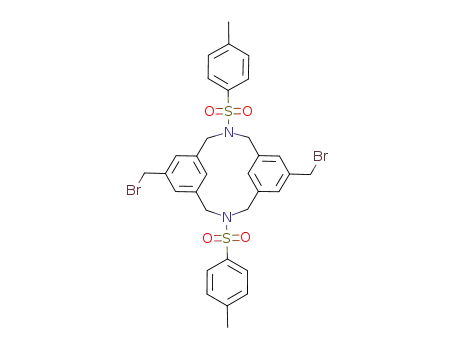 7,15-Bis-bromomethyl-3,11-bis-(toluene-4-sulfonyl)-3,11-diaza-tricyclo[11.3.1.1<sup>5,9</sup>]octadeca-1<sup>(17)</sup>,5,7,9<sup>(18)</sup>,13,15-hexaene