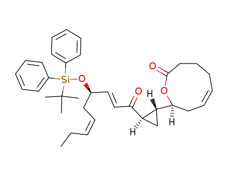 (Z)-(S)-9-{(1R,2R)-2-[(2E,6Z)-(R)-4-(tert-Butyl-diphenyl-silanyloxy)-nona-2,6-dienoyl]-cyclopropyl}-4,5,8,9-tetrahydro-3H-oxonin-2-one