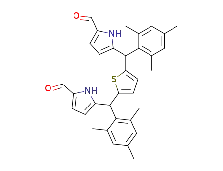Molecular Structure of 223921-77-5 (1,14-bisformyl-5,10-dimesityl-16-thiatripyrromethane)