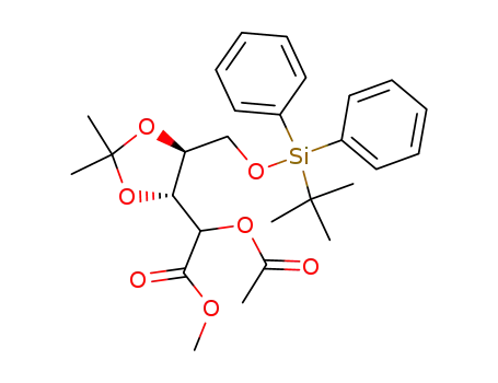 Acetoxy-[(4R,5S)-5-(tert-butyl-diphenyl-silanyloxymethyl)-2,2-dimethyl-[1,3]dioxolan-4-yl]-acetic acid methyl ester