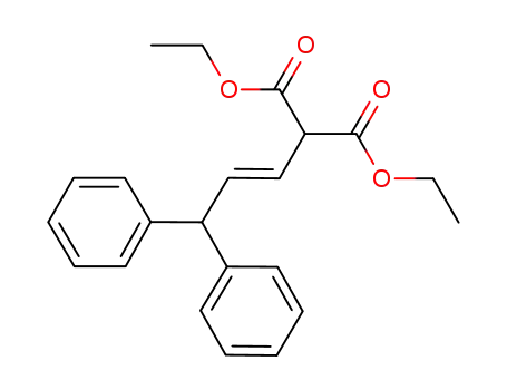 Molecular Structure of 1158805-51-6 ((E)-2-(3,3-diphenylprop-1-enyl)malonic acid diethyl ester)