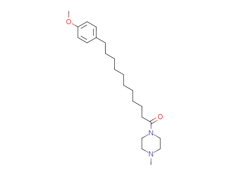 Molecular Structure of 190593-29-4 (Piperazine, 1-[11-(4-methoxyphenyl)-1-oxoundecyl]-4-methyl-)