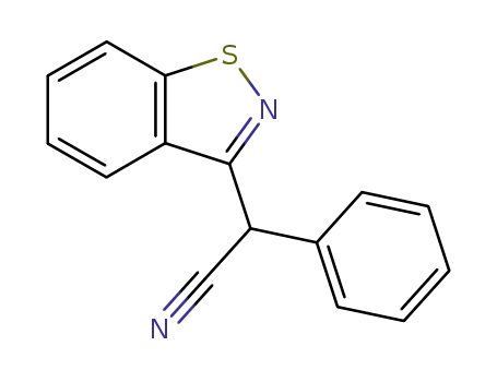 Molecular Structure of 86004-79-7 (2-fenil-2-(1,2-benzisotiazol-3-il)acetonitrile)