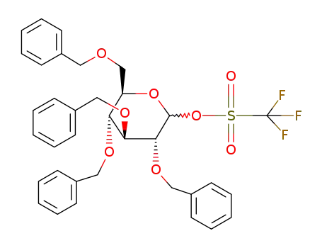 Trifluoro-methanesulfonic acid (3R,4S,5R,6R)-3,4,5-tris-benzyloxy-6-benzyloxymethyl-tetrahydro-pyran-2-yl ester
