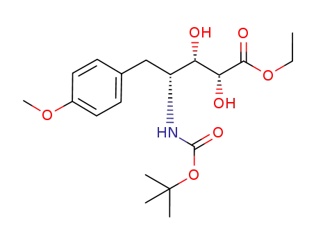 ethyl (2R,3S,4R)-4-(tert-butoxycarbonyl)amino-2,3-dihydroxy-5-(4-methoxyphenyl)pentanoate