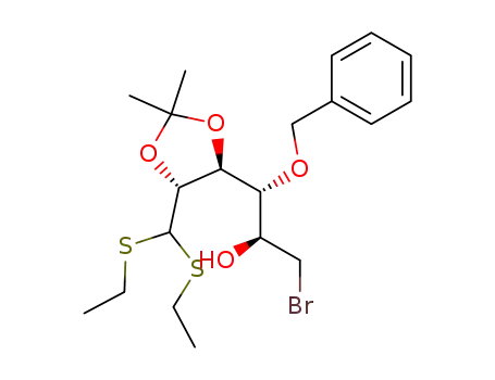 4-O-benzyl-6-bromo-6-deoxy-2,3-O-isopropylidene-D-glucose diethyl dithioacetal
