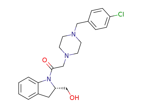 1-[(2S)-2-(hydroxymethyl)indolinyl]-2-{4-[(4-chlorophenyl)methyl]piperazinyl}ethan-1-one