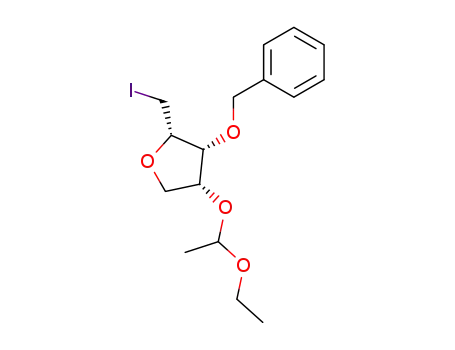 (2S,3S,4R)-3-benzyloxy-4-((1R/S)-(1-ethoxy)-ethoxy)-2-(iodomethyl)tetrahydrofuran
