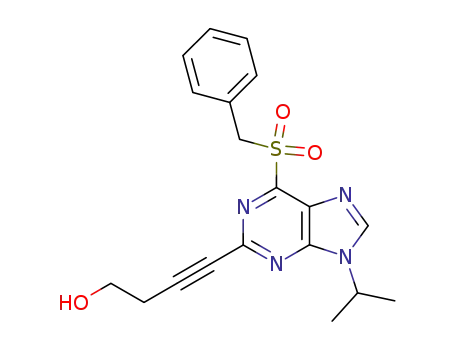 3-Butyn-1-ol,
4-[9-(1-methylethyl)-6-[(phenylmethyl)sulfonyl]-9H-purin-2-yl]-