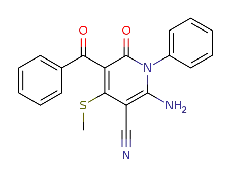 2-amino-5-benzoyl-4-methylsulfanyl-6-oxo-1-phenyl-1,6-dihydro-pyridine-3-carbonitrile