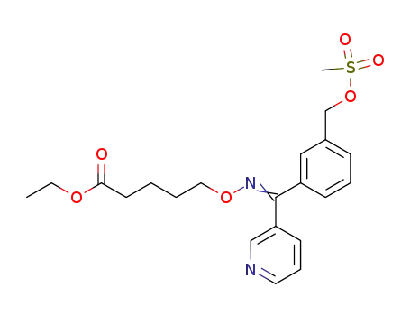 5-[1-(3-Methanesulfonyloxymethyl-phenyl)-1-pyridin-3-yl-meth-(E)-ylideneaminooxy]-pentanoic acid ethyl ester