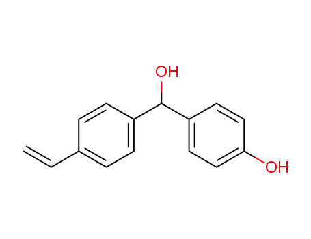Molecular Structure of 61488-89-9 (Benzenemethanol, 4-ethenyl-a-(4-hydroxyphenyl)-)