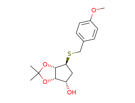 (1S,2S,3S,4S)-4-(p-methoxybenzyl)thio-2,3-(isopropylidenedioxy)cyclopentan-1-ol