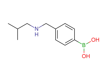 Molecular Structure of 397843-60-6 (4-[[(2-methylpropyl)amino]methyl]phenylboronic acid)