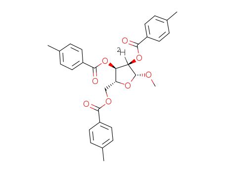 1-O-methyl-2,3,5-tris-O-(4-methylbenzoyl)-β-D-[2-2H1]ribofuranose