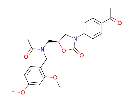 <i>N</i>-[3-(4-acetyl-phenyl)-2-oxo-oxazolidin-5-ylmethyl]-<i>N</i>-(2,4-dimethoxy-benzyl)-acetamide