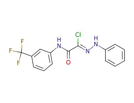 (1Z)-2-oxo-N-phenyl-2-{[3-(trifluoromethyl)phenyl]amino}ethanehydrazonoyl chloride