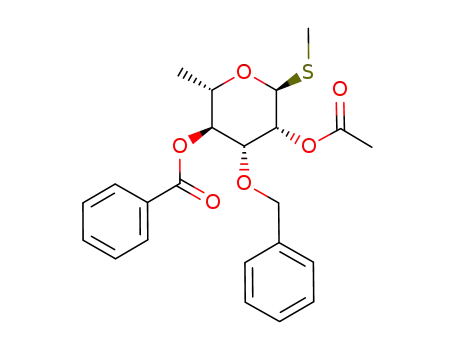 methyl 2-O-acetyl-4-O-benzoyl-3-O-benzyl-1-thio-α-L-rhamnopyranoside