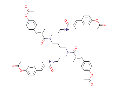 Molecular Structure of 402598-61-2 (N<sub>1</sub>,N<sub>5</sub>,N<sub>10</sub>,N<sub>14</sub>-tertakis[3-(4-acetoxyphenyl)-2-methyl-2-propenoyl]-1,5,10,14-tetraazatetradecane)