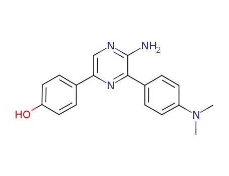 2-amino-3-(4-N,N-dimethylaminophenyl)-5-(4-hydroxyphenyl)-1,4-pyrazine
