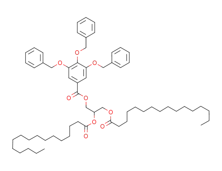 Benzoic acid, 3,4,5-tris(phenylmethoxy)-,
2,3-bis[(1-oxohexadecyl)oxy]propyl ester