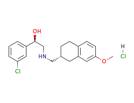 Benzenemethanol,3-chloro-R-[[[[(2R)-1,2,3,4- tetrahydro-7-methoxy-2-naphthalenyl]methyl]- amino]methyl]-,hydrochloride,(RR)- 