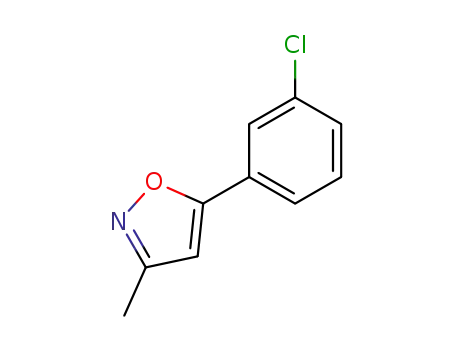 Molecular Structure of 457654-04-5 (5-(3-chlorophenyl)-3-methylisoxazole)